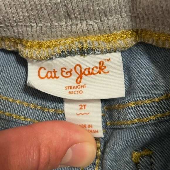 Cat & Jack Toddler Straight Fit Denim Joggers Size 2T Medium Wash - Picture 5 of 6